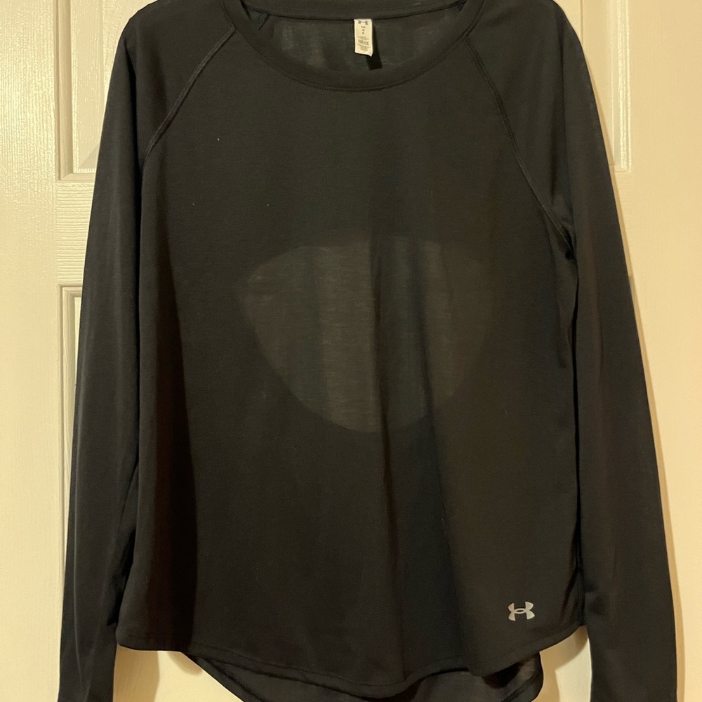 Under Armour Women's Black Long Sleeve Top with back cut out